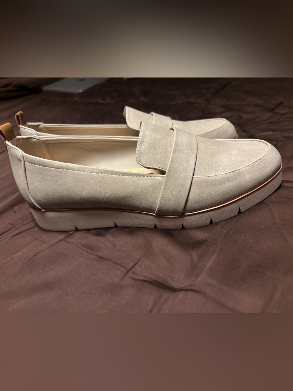 Dr. Scholl's Light Taupe Slip-On Penny Loafers